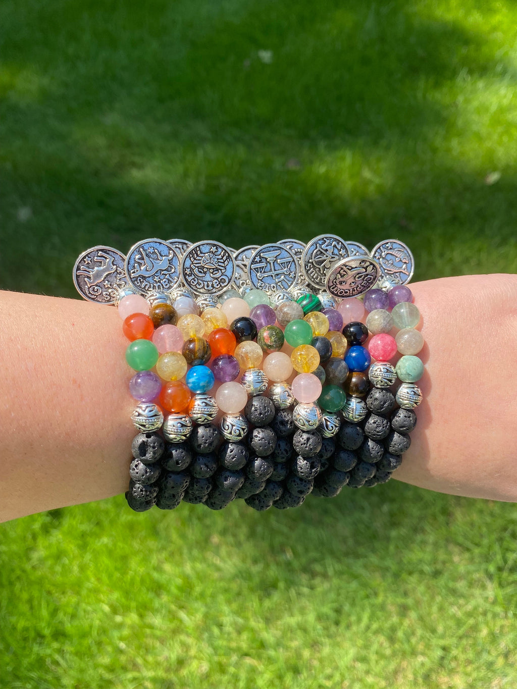 Leo Zodiac Crystal Bracelet, Elegant Natural Stones for Empowerment and Style, Ideal Zodiac Gift for Friends or Family