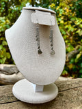 Cascading Silver Heart Earrings, Charming silver drops for added elegance