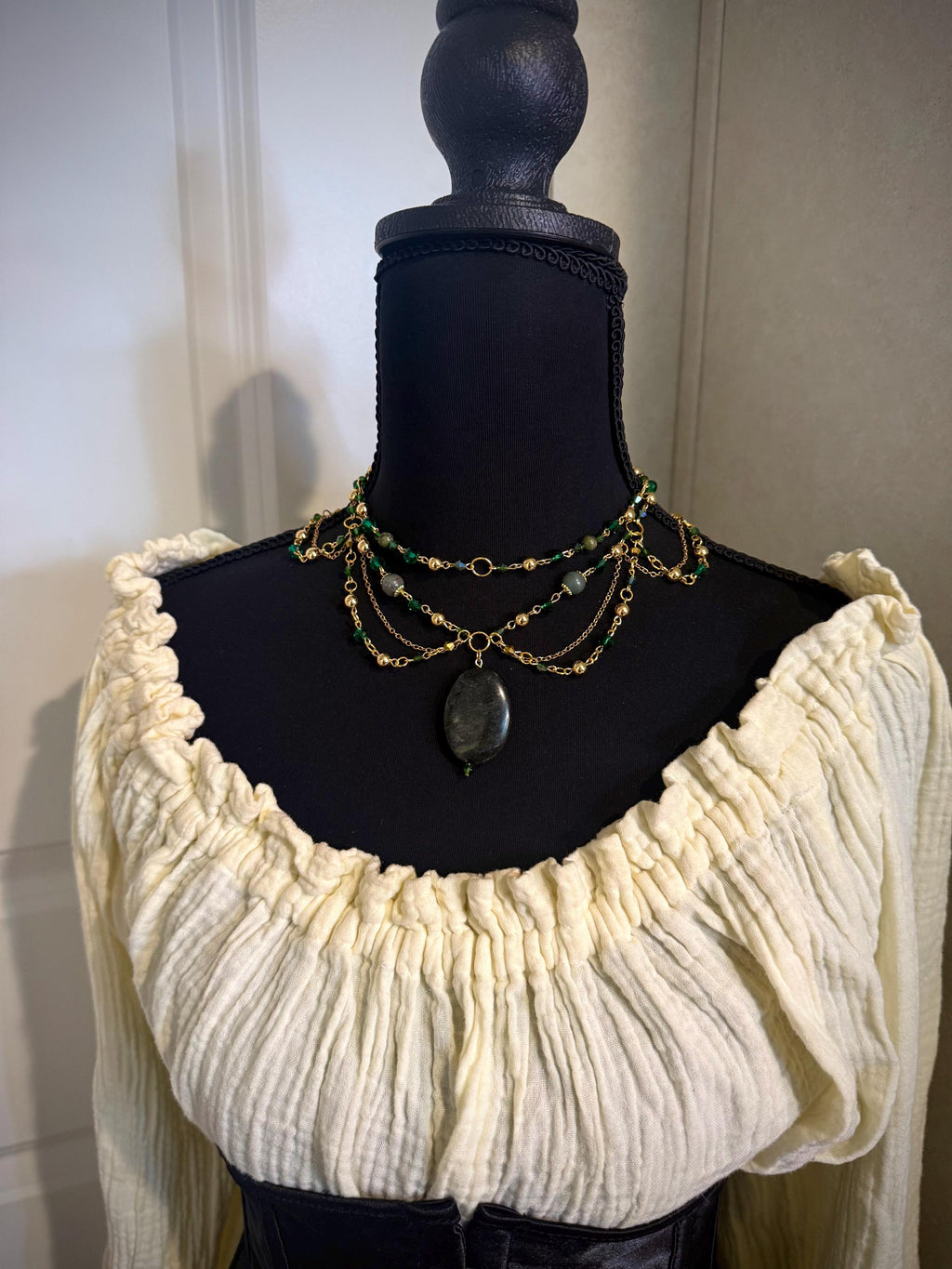 Dark Forest Dragon's Blood Jasper, Handcrafted Jewelry For Elegant Gift