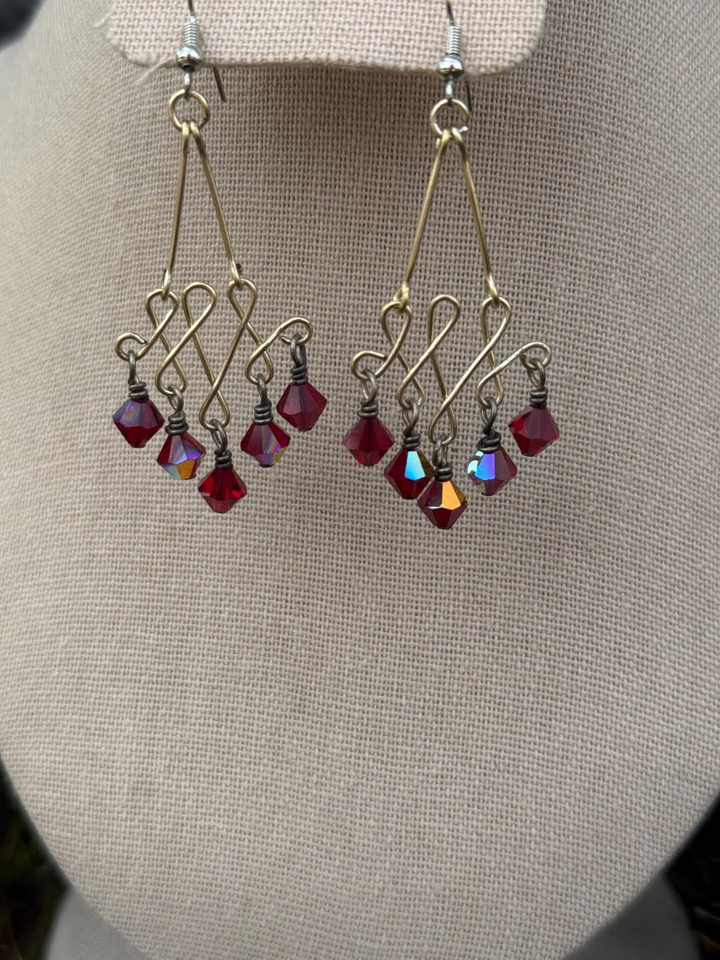 Vampiress Crystal Chandelier Earrings, Spooky Gothic Jewelry