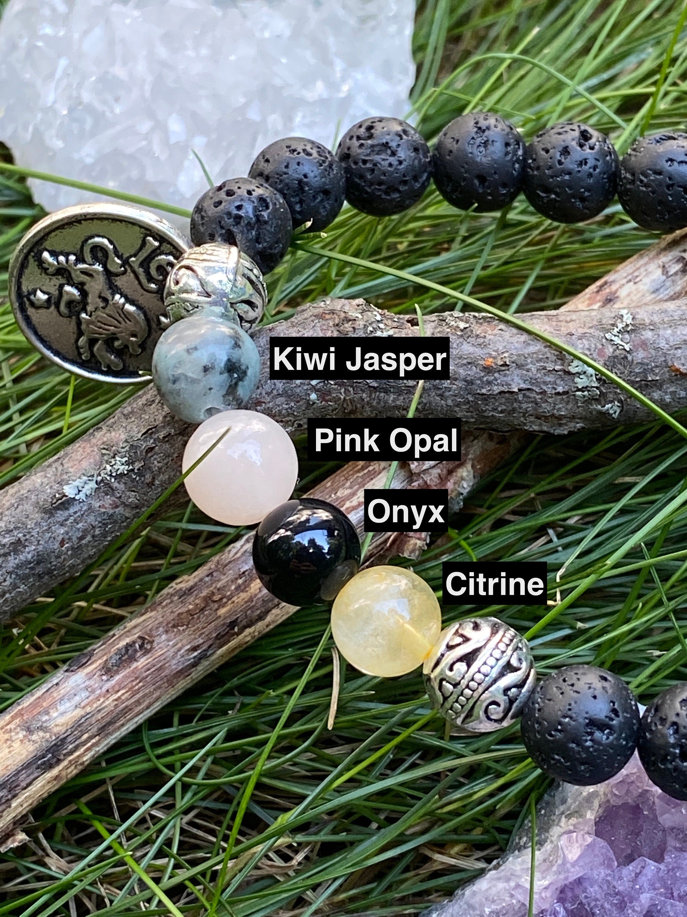 Leo Zodiac Crystal Bracelet, Elegant Natural Stones for Empowerment and Style, Ideal Zodiac Gift for Friends or Family