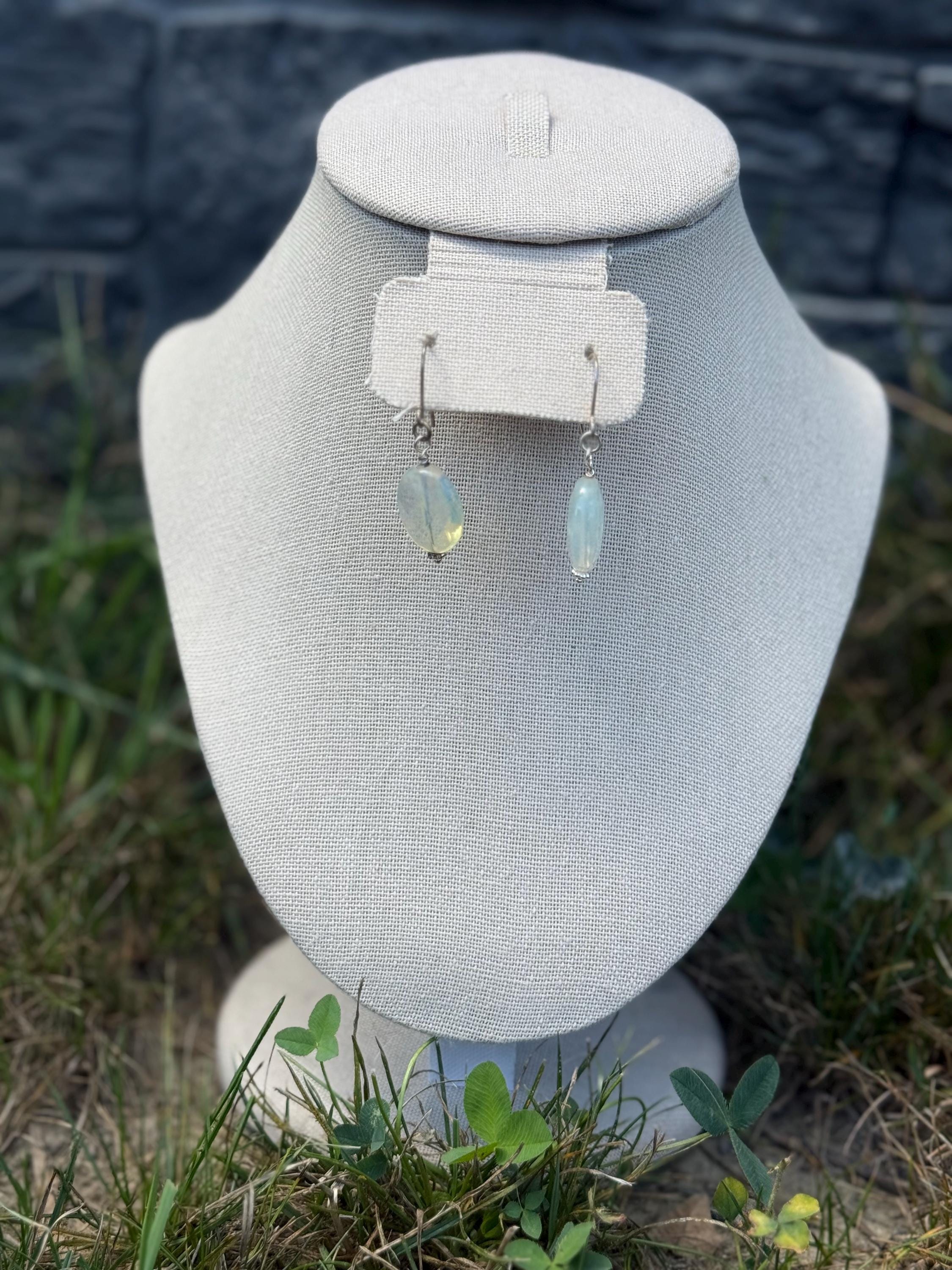 Fairy Spell Opalite Crystal Earrings – Handcrafted Dangle Jewelry for Dreamers and Magic Lovers