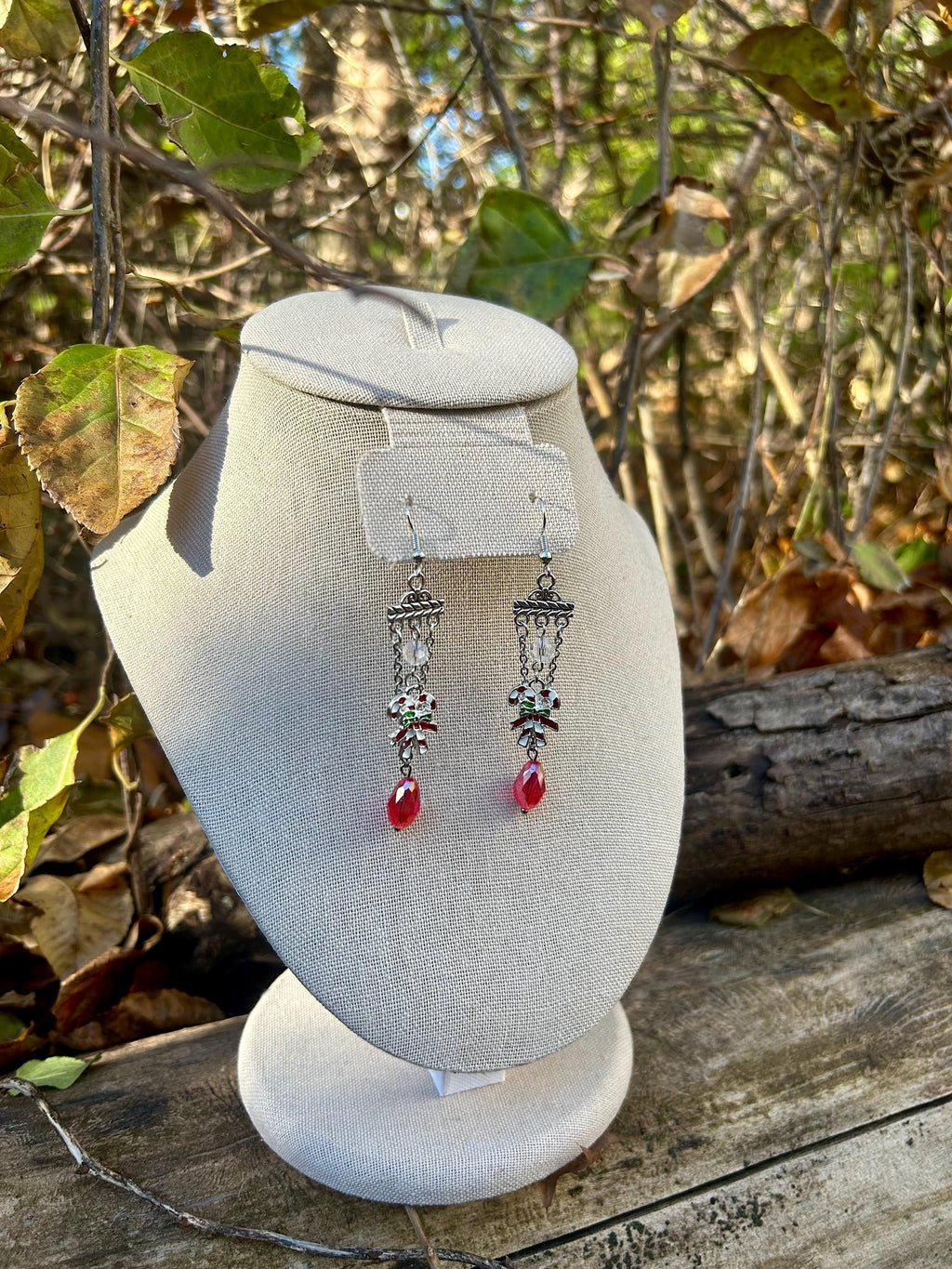 Candy Cane Lane, Handmade Christmas Earrings