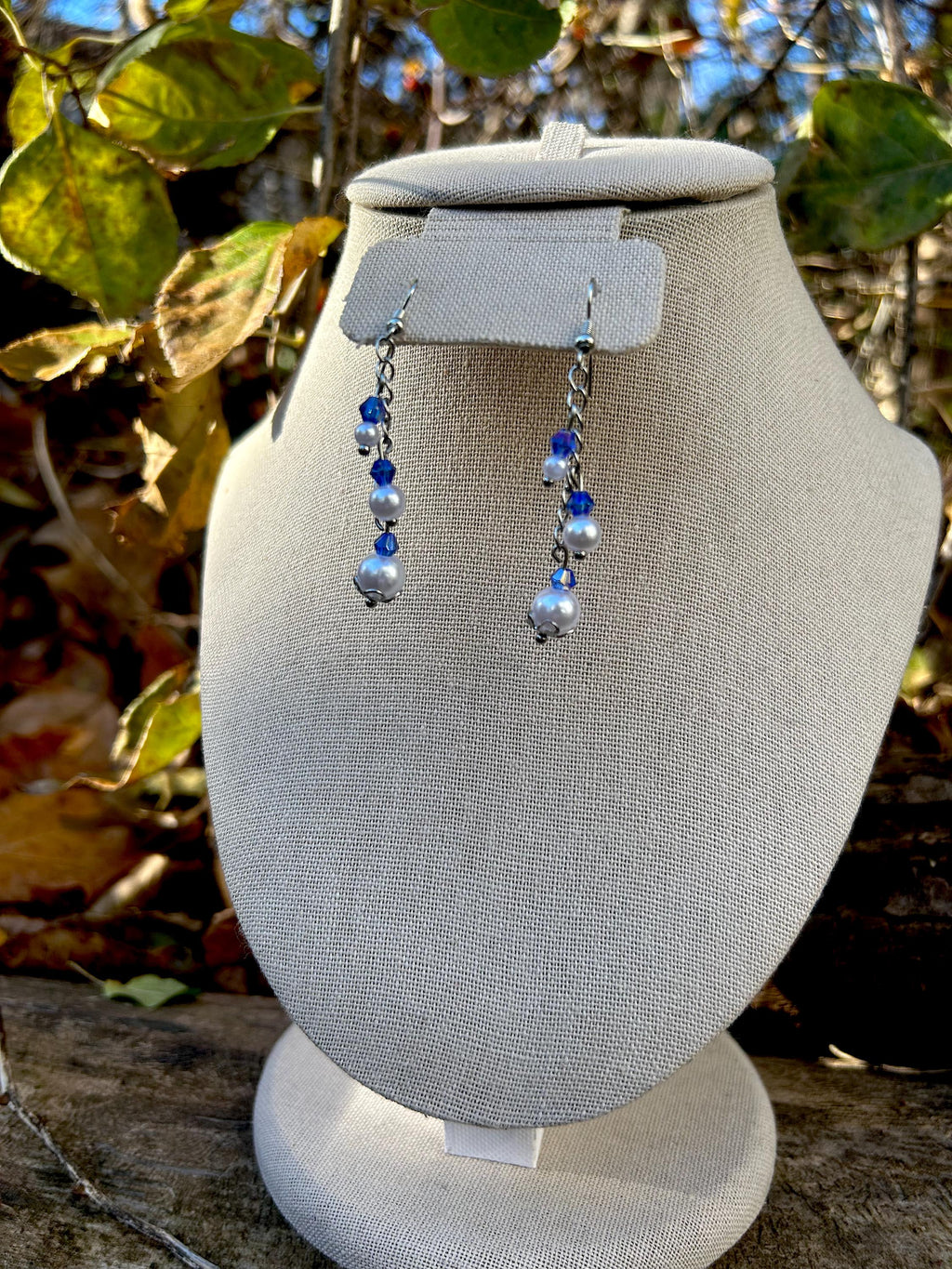 Falling Snow Winter Earrings, Handmade Holiday Earrings/Yuletide