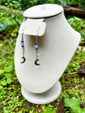 Twinkling Night Sky Crystal Drop Earrings, Celestial Jewelry