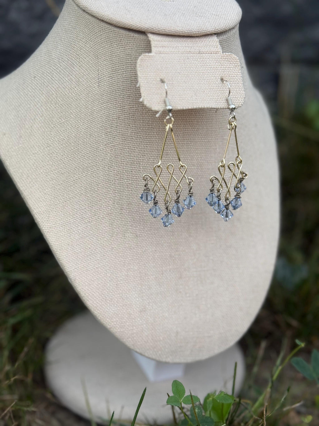 Siren's Treasures Chandelier Crystal Earrings, Sparkling Ocean-Inspired Jewelry, Ideal Gift for Fantasy & Costume Enthusiasts
