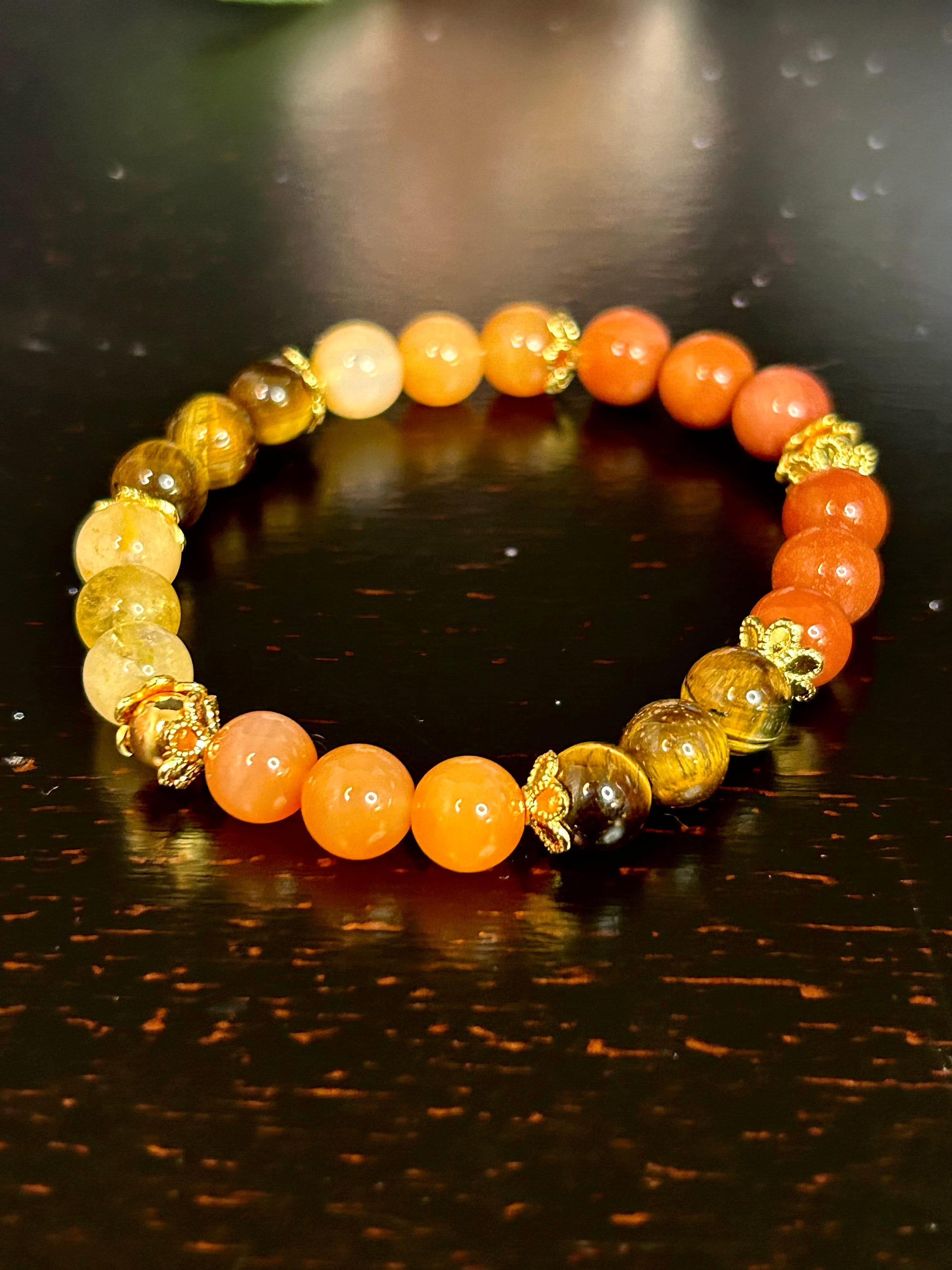 Manifesting and Abundance Crystal Bracelet, Energizing Gemstone Jewelry for Positive Vibes