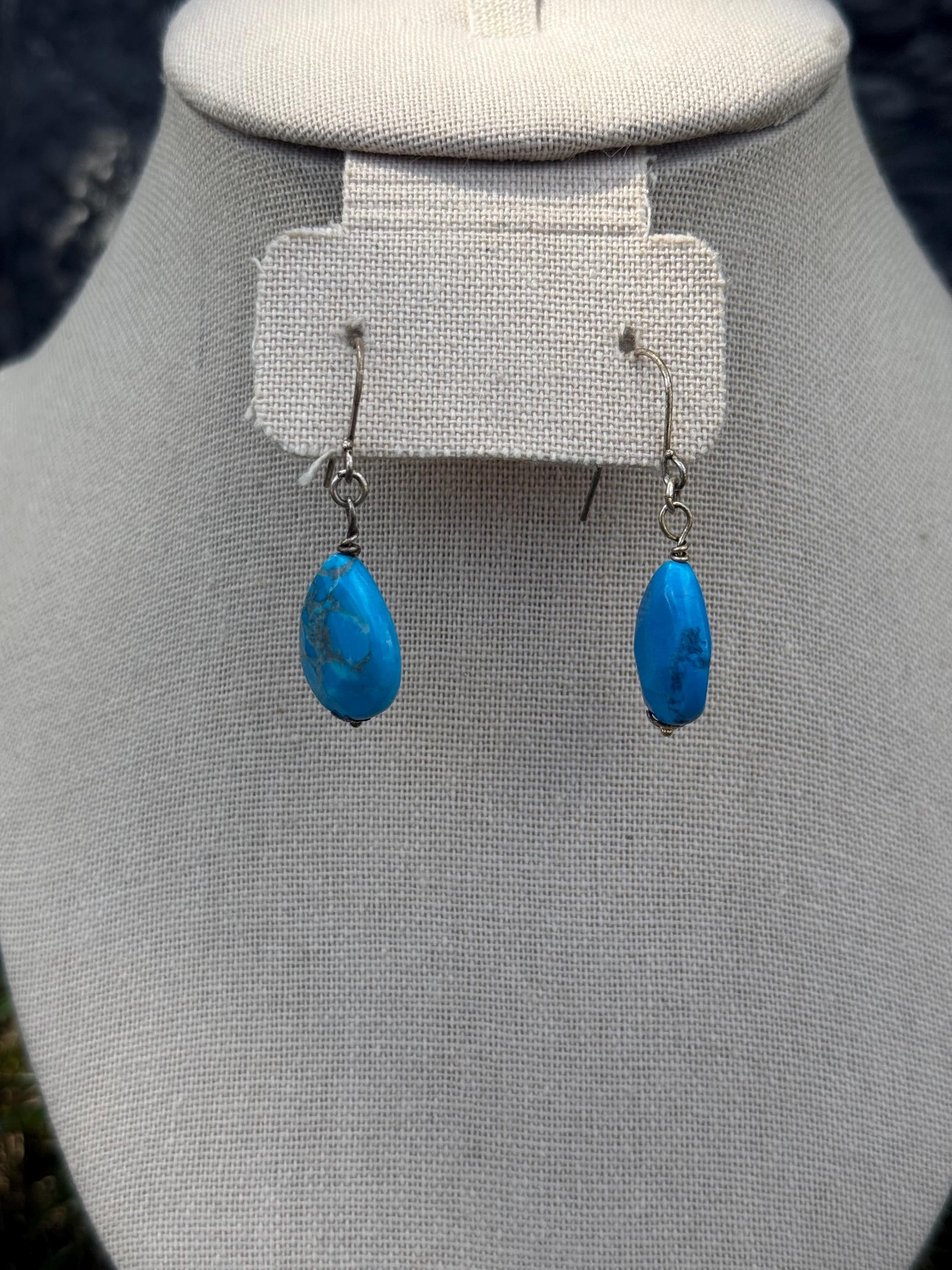 Mermaid Whispers Blue Howlite Crystal Earrings-Ocean-Inspired Jewelry, Gift for Coastal Style Lovers