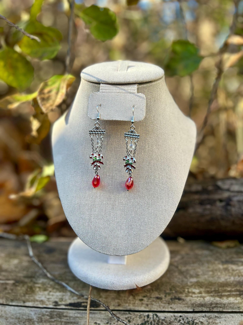 Candy Cane Lane, Handmade Christmas Earrings