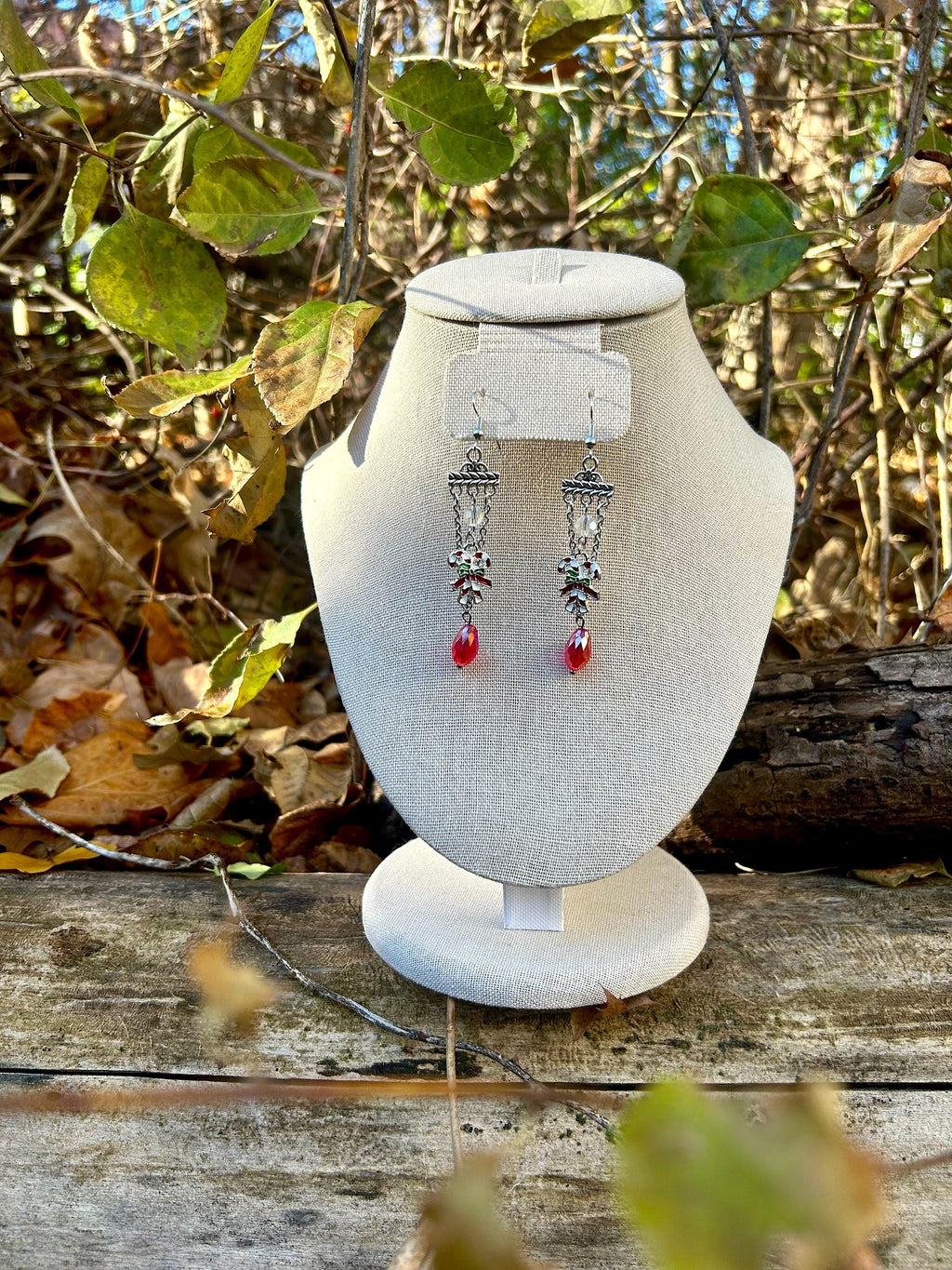 Candy Cane Lane, Handmade Christmas Earrings