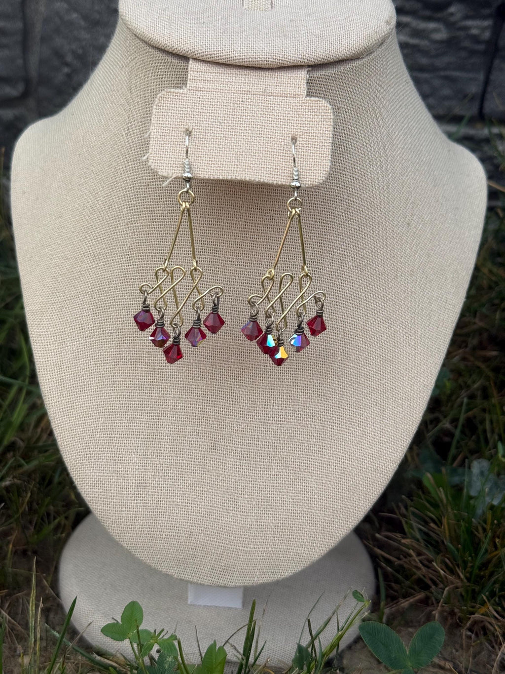 Vampiress Crystal Chandelier Earrings, Spooky Gothic Jewelry