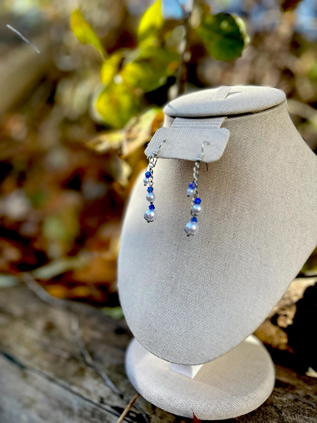Falling Snow Winter Earrings, Handmade Holiday Earrings/Yuletide