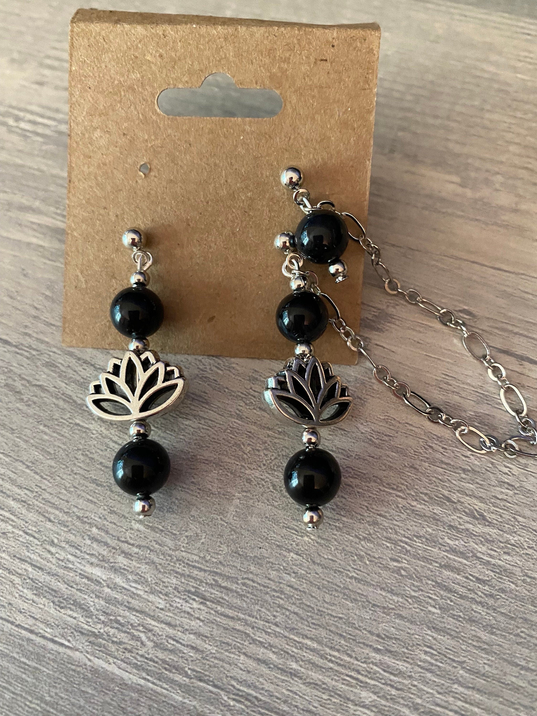 Blue Tigers Eye Lotus Earrings, Handcrafted Crystal Accessories for Stylish Moments, Ideal Gift for Birthdays and Celebrations
