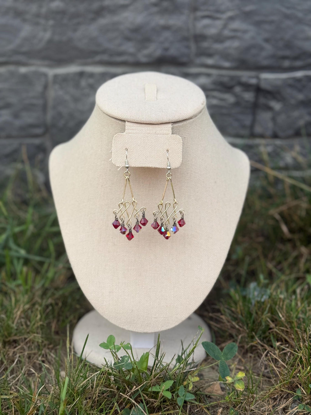Vampiress Crystal Chandelier Earrings, Spooky Gothic Jewelry
