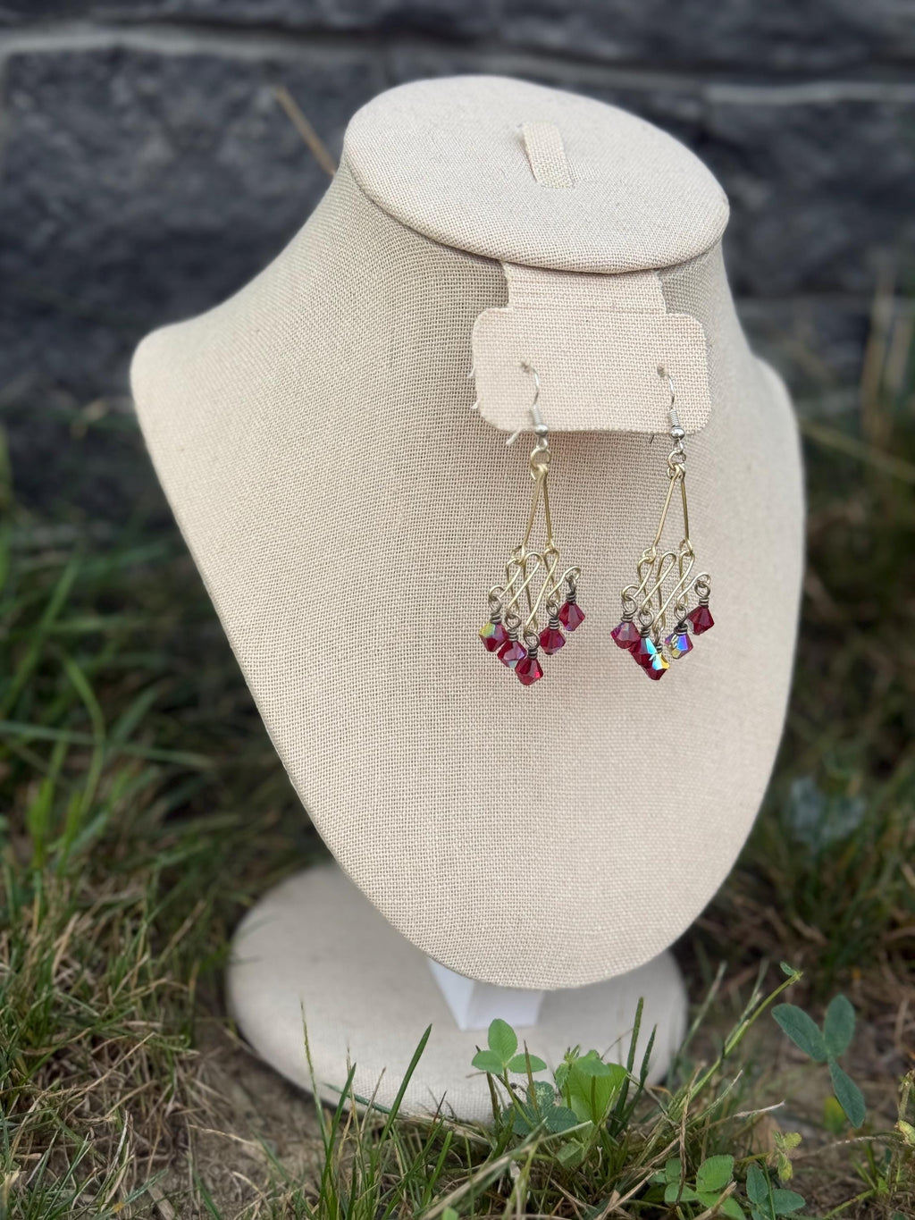 Vampiress Crystal Chandelier Earrings, Spooky Gothic Jewelry