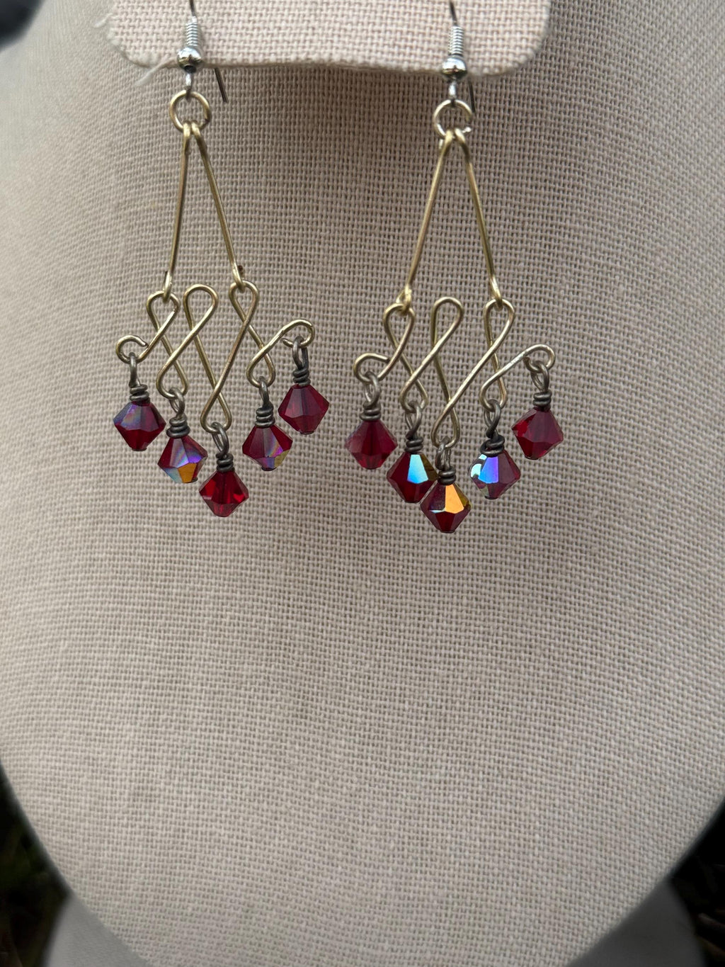 Vampiress Crystal Chandelier Earrings, Spooky Gothic Jewelry