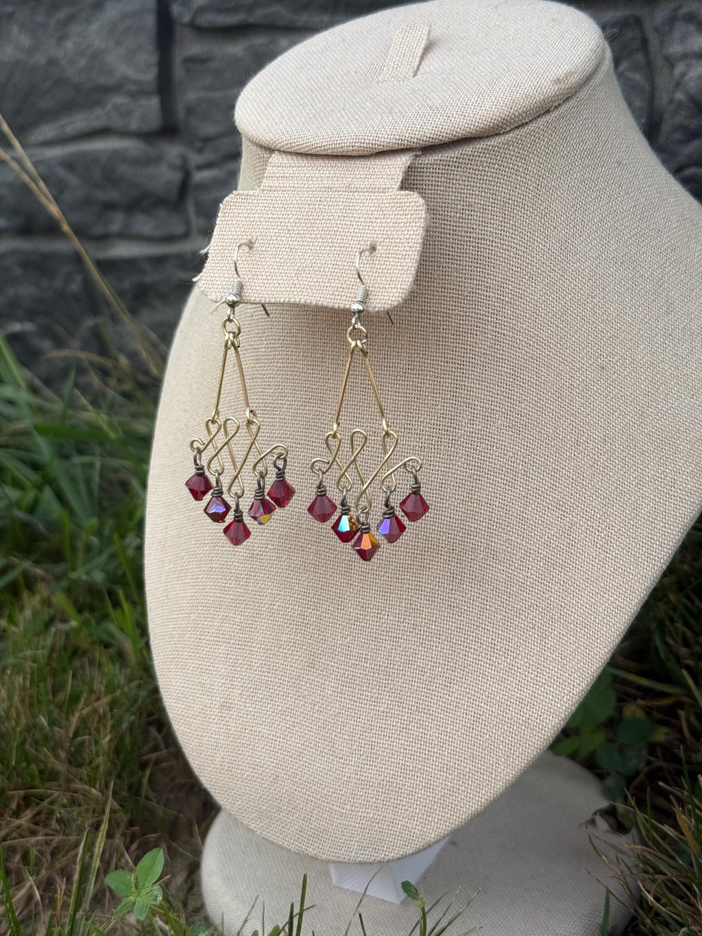 Vampiress Crystal Chandelier Earrings, Spooky Gothic Jewelry