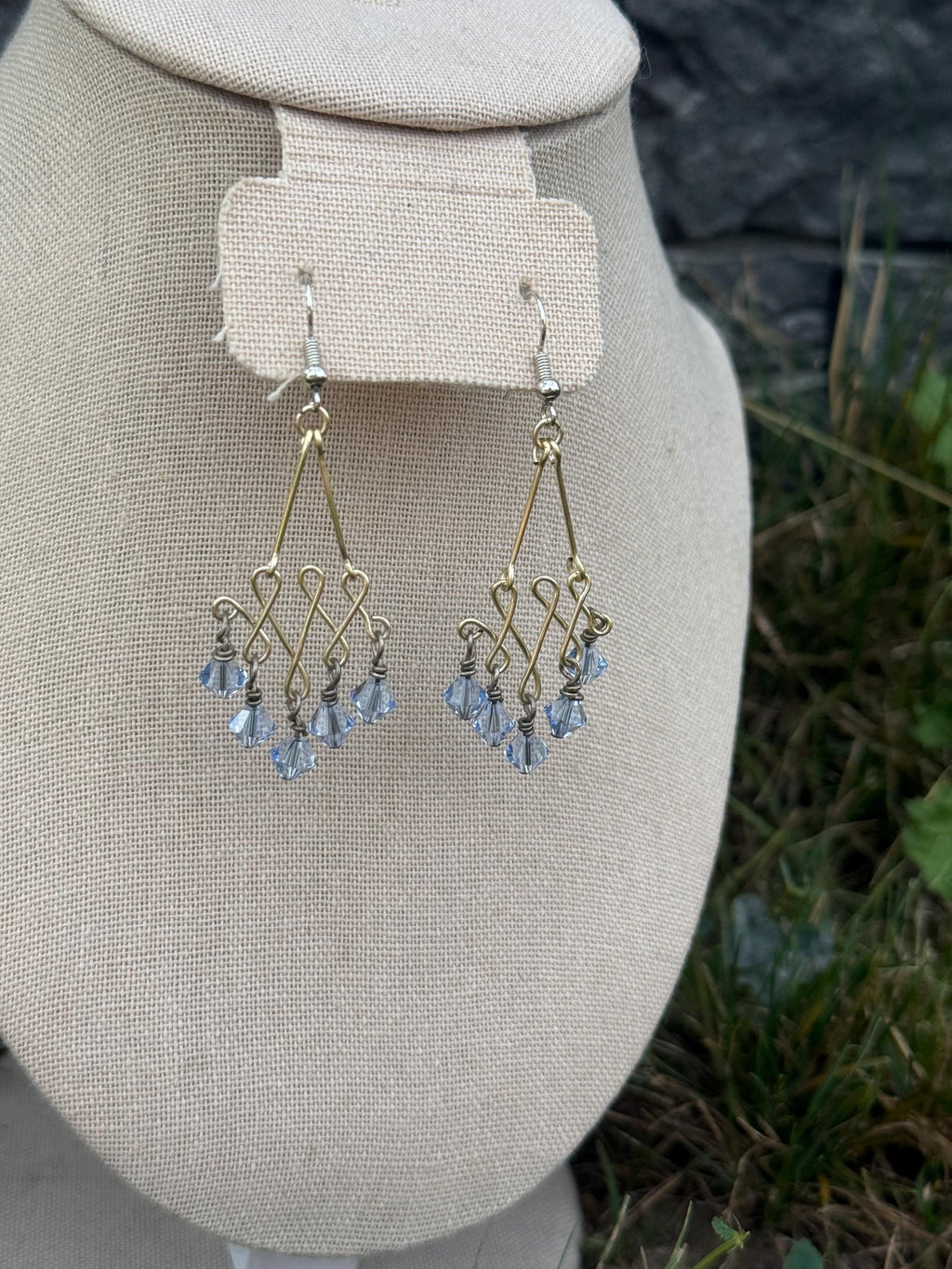Siren's Treasures Chandelier Crystal Earrings, Sparkling Ocean-Inspired Jewelry, Ideal Gift for Fantasy & Costume Enthusiasts