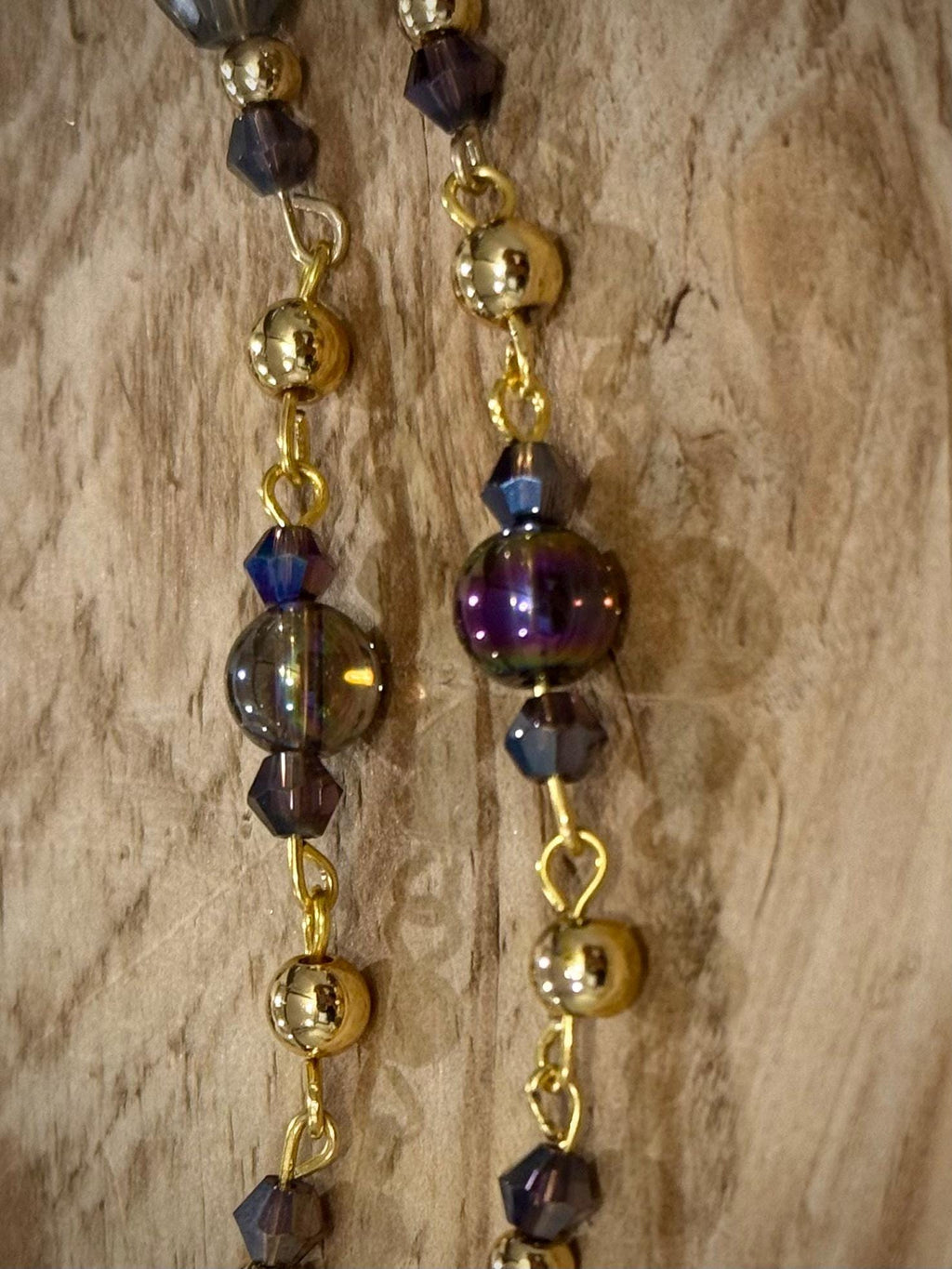 Mystical Shine Crystal Eyeglass Charms, Handcrafted Beaded Accessories for Eyeglass Wearers