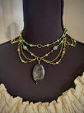 Dark Forest Dragon's Blood Jasper, Handcrafted Jewelry For Elegant Gift
